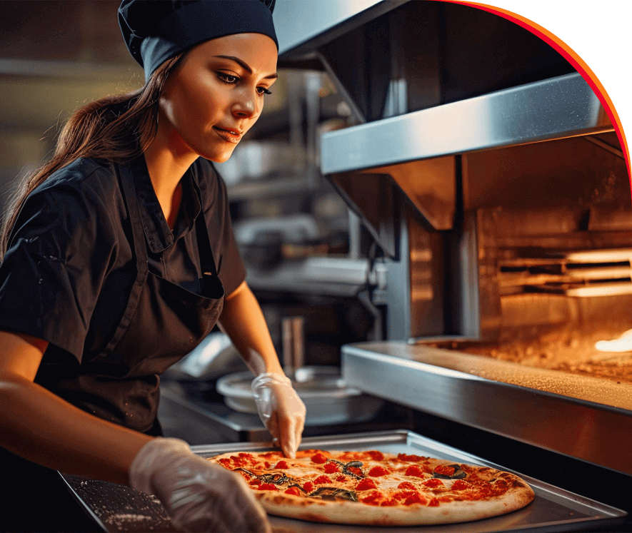 Baker Making Pizza